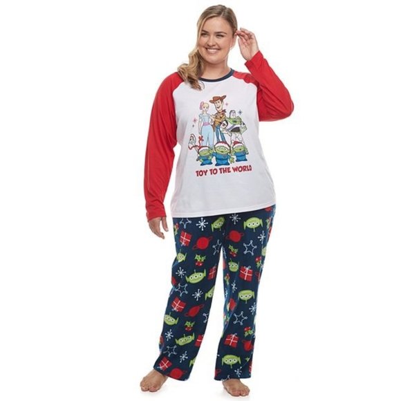 NEW CHRISTMAS woman's size large L Toy Story holiday morning pajamas pjs - Picture 10 of 10